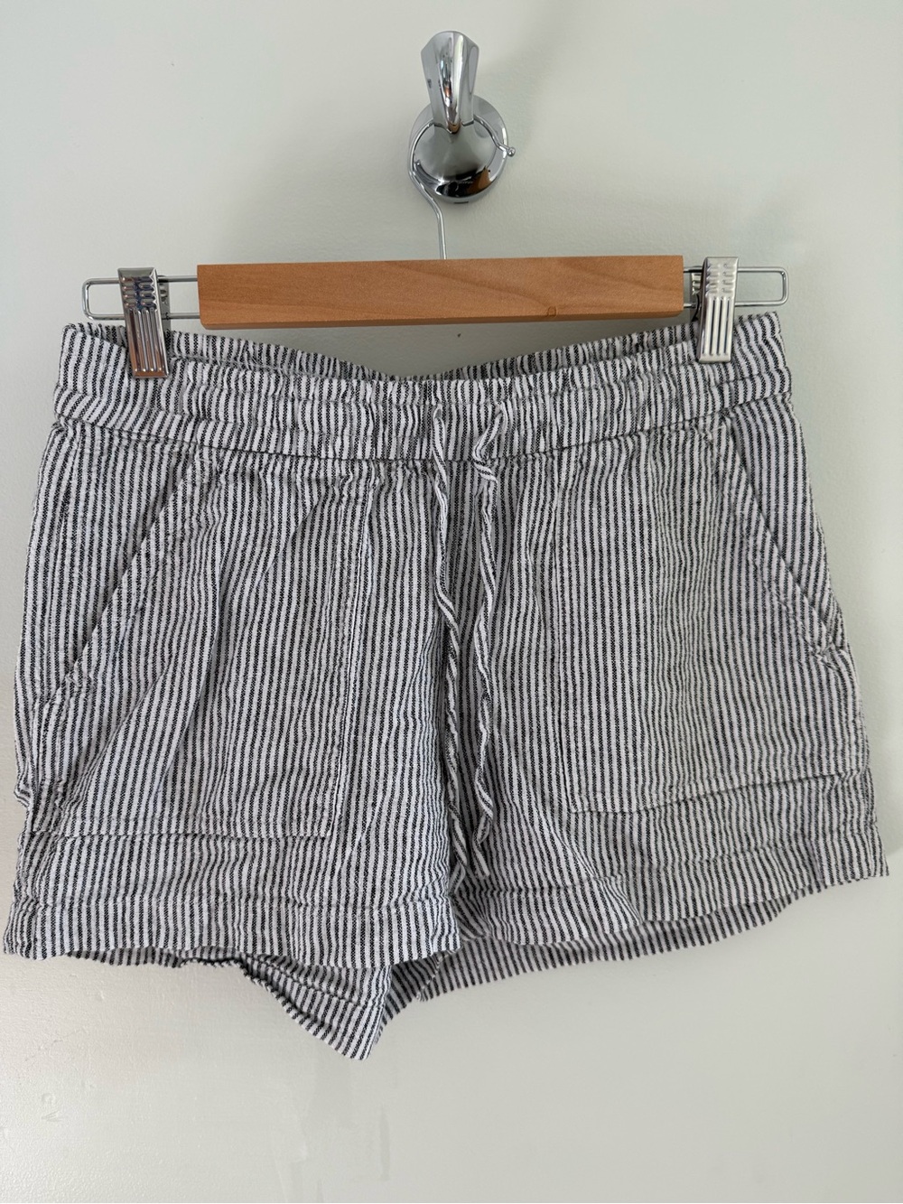 J.Crew Striped Drawstring Linen-Blend Women's Shorts